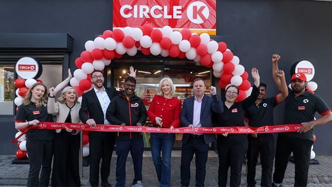 Circle K staff posing in front of the Kilternan Store