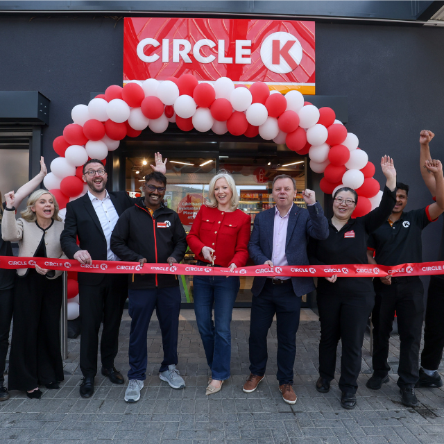 Circle K staff posing in front of the Kilternan Store