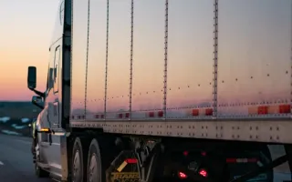 A truck on the road